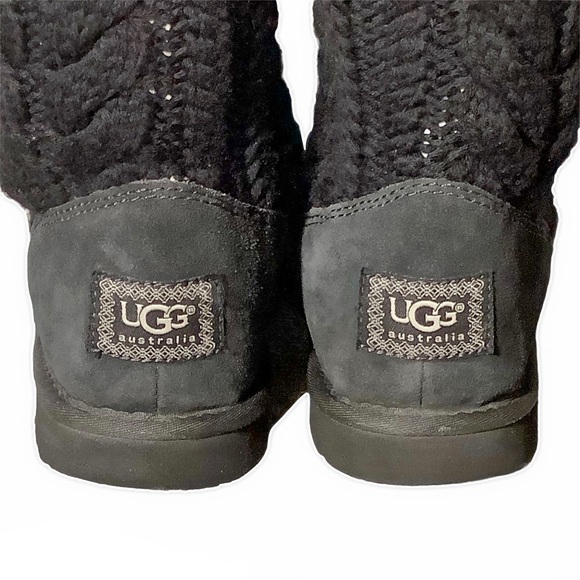 🎉HP🎉👢UGG Black Knit Boots - Picture 5 of 11